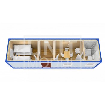 (БЖ-13) Бытовка металлическая (блок-контейнер) жилая с кухней и сан узлом