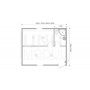 (МД-01) Модульный дом дачный из 2-х бытовок (блок-контейнеров) c душевой, спальней и комнатой отдыха недорого